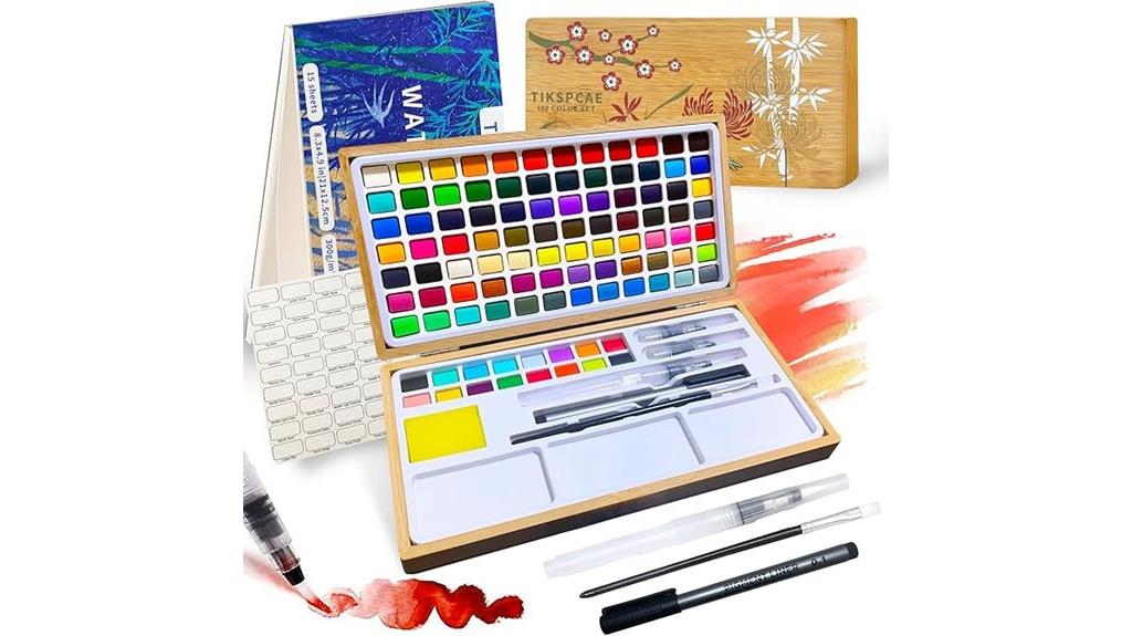 100 color watercolor set