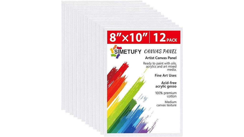 12 pack canvas boards