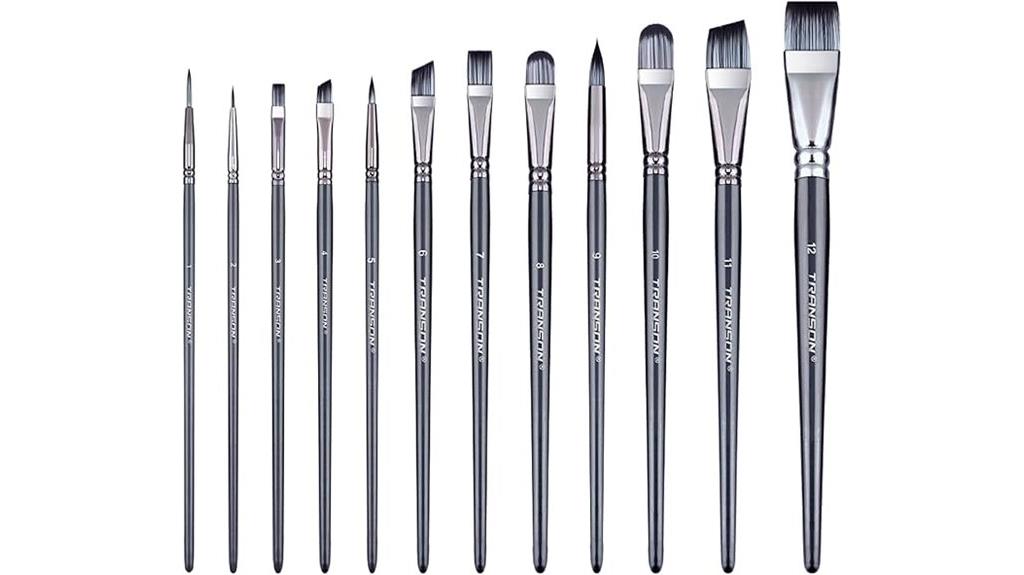 12 piece artist brush set