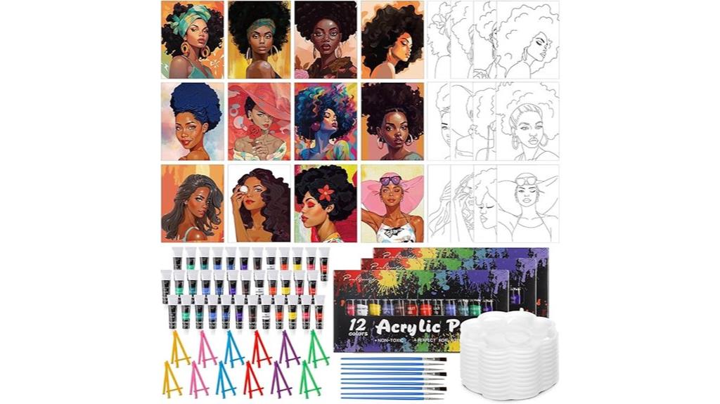 12 piece pre drawn canvas set