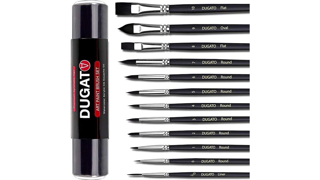 12 piece watercolor brush set