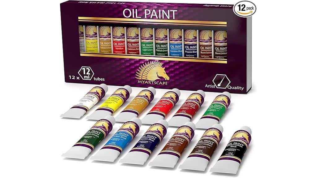 12 tubes oil paint
