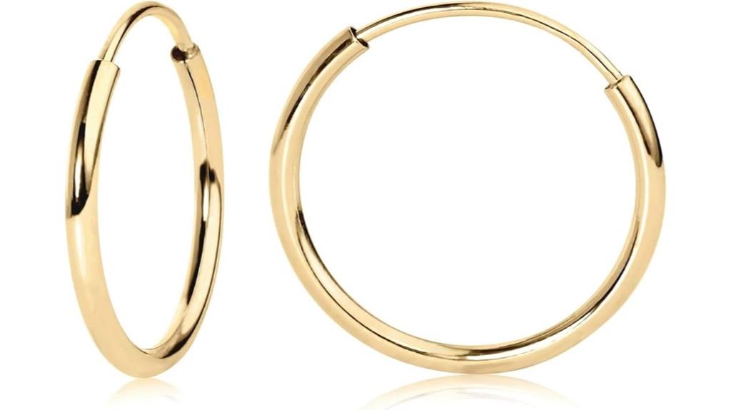 14k gold hoop earrings