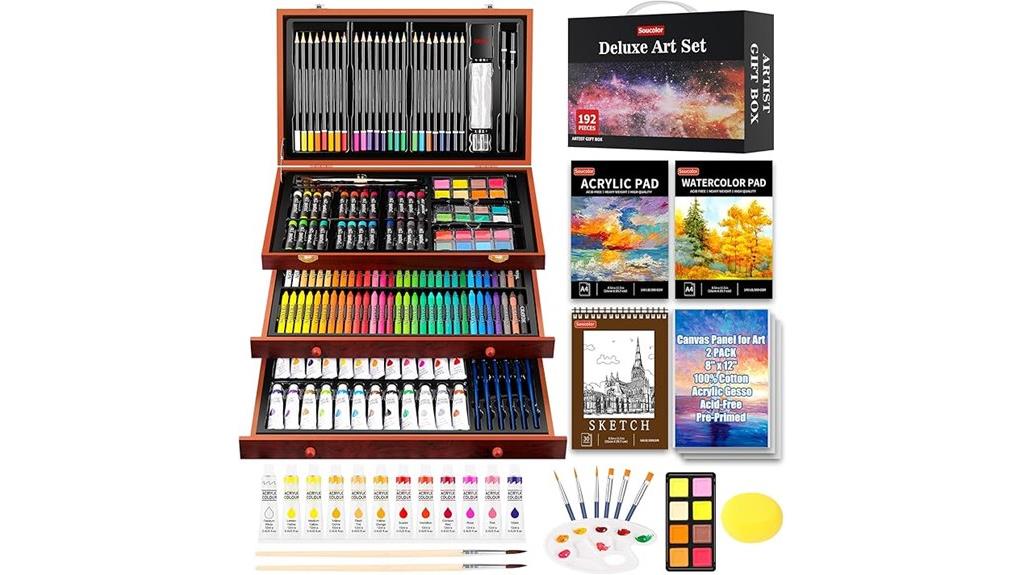 192 piece art supply kit