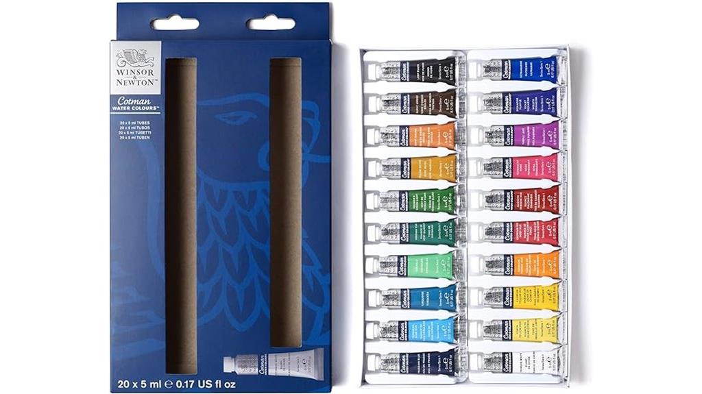 20 color watercolor paint set