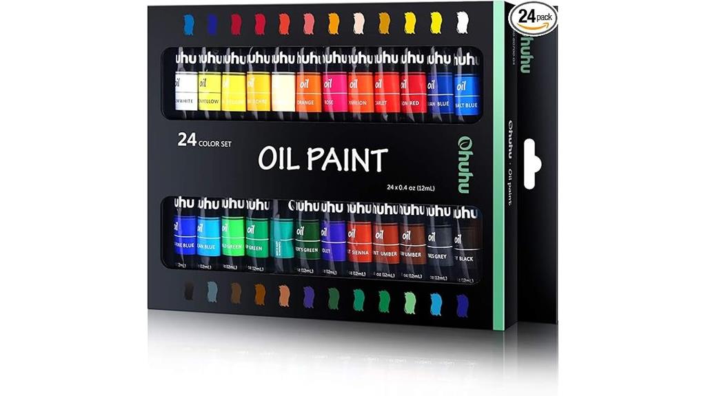 24 color oil paint set