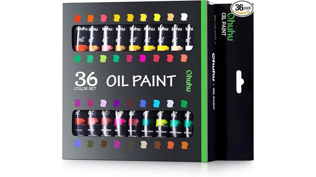 36 color oil paint set