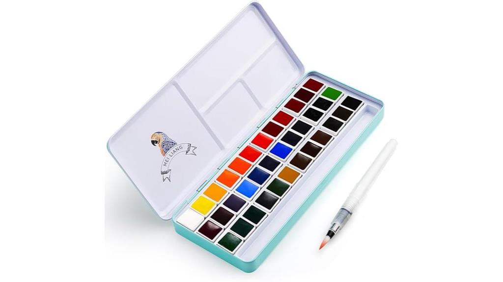 36 color watercolor set