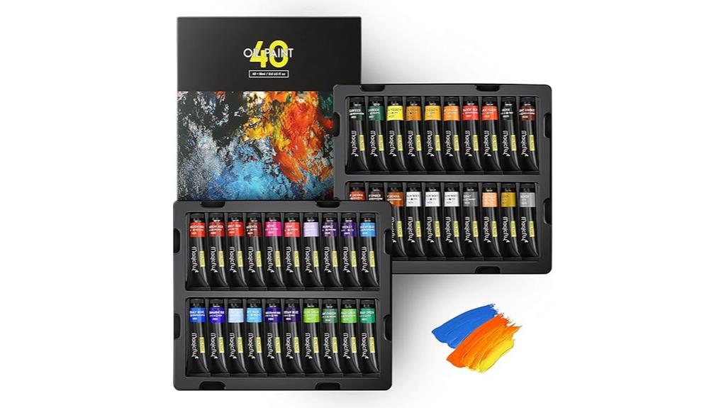 40 color oil paint set