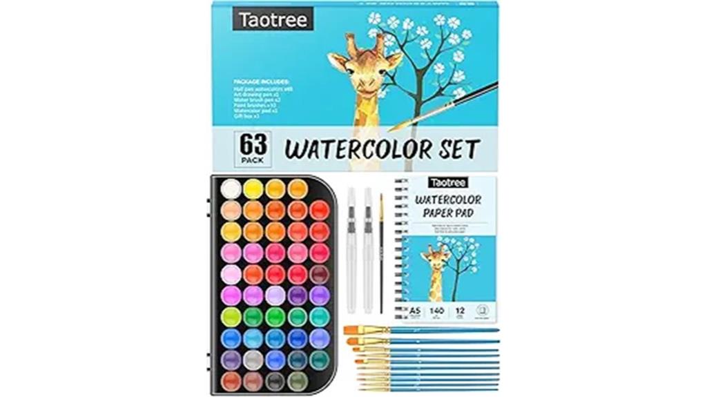 48 color watercolor art set