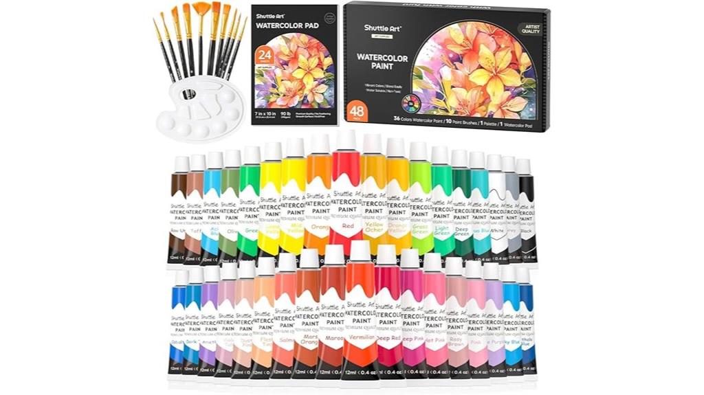 48 piece watercolor set