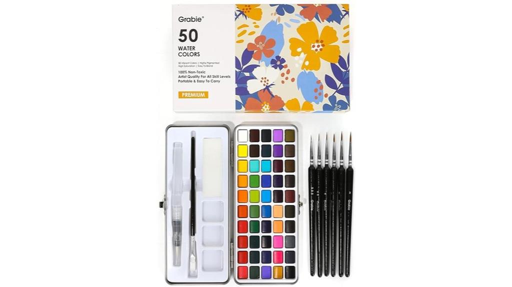50 color watercolor set