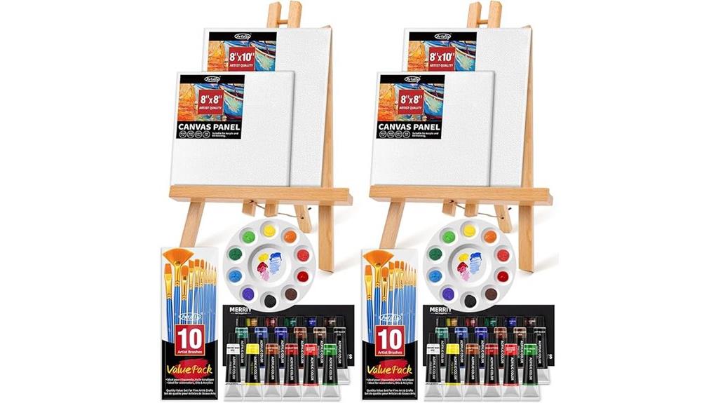 52 piece acrylic paint kit