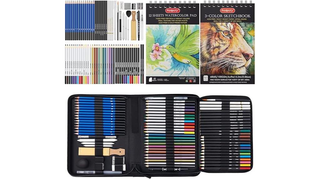 80 piece artist drawing set