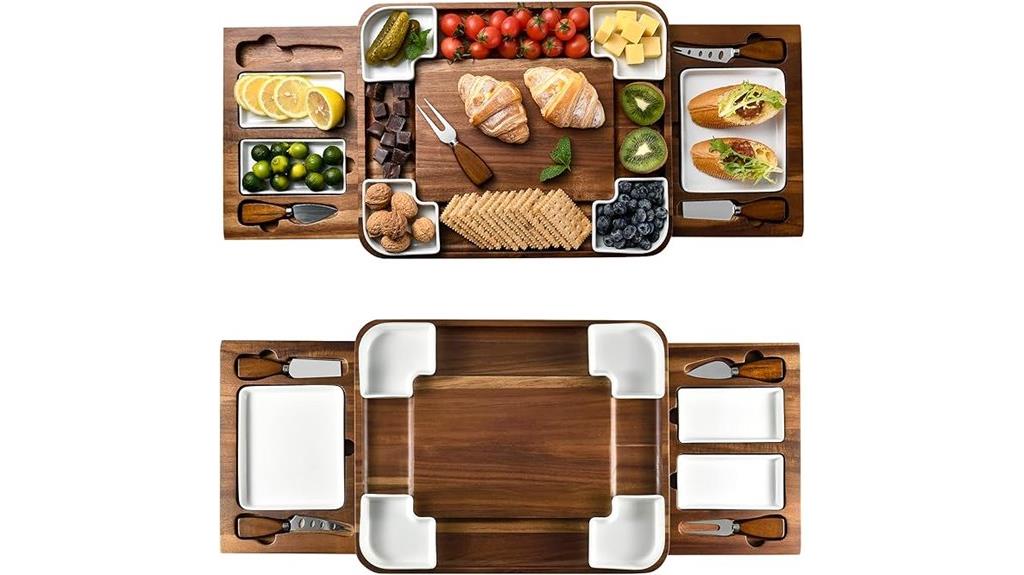 acacia cheese board set