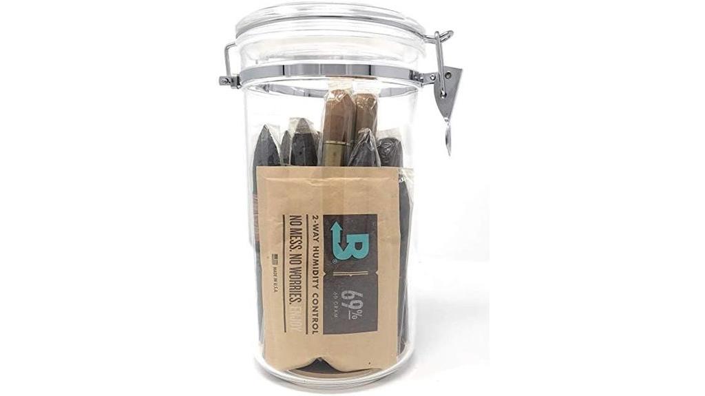 acrylic cigar jar with humidity