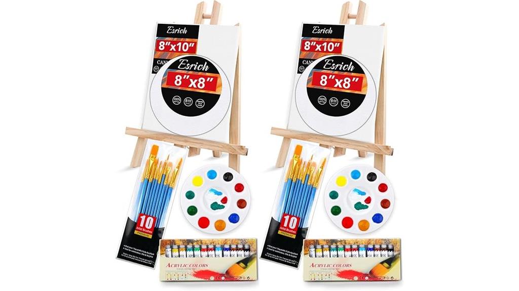 acrylic paint canvas set