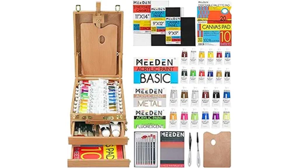 acrylic painting kit easel