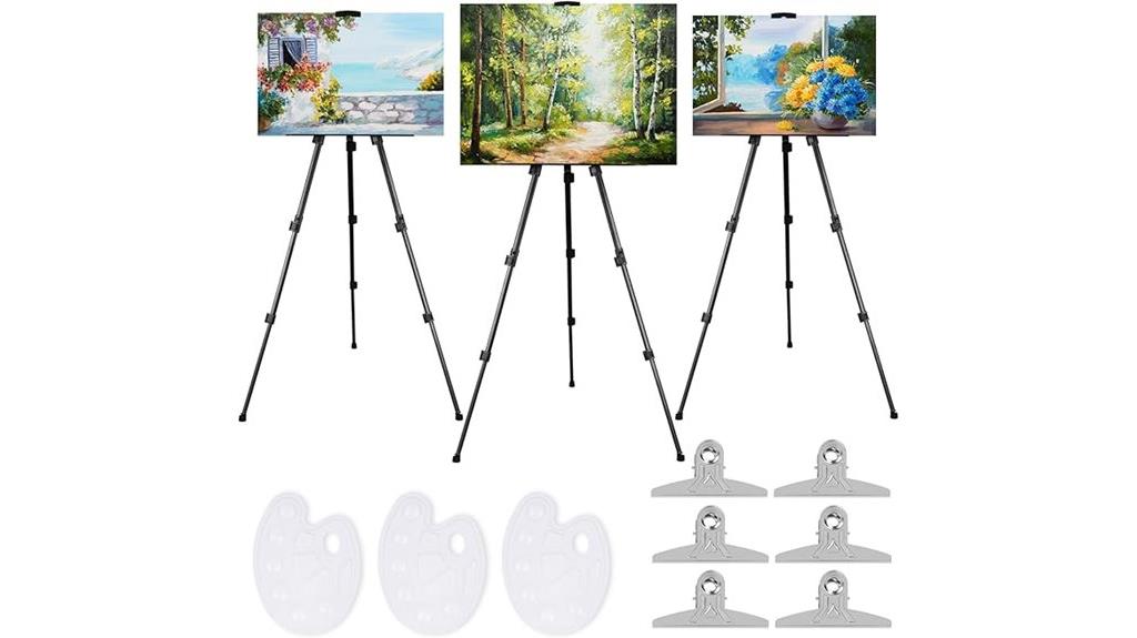 adjustable black art easel