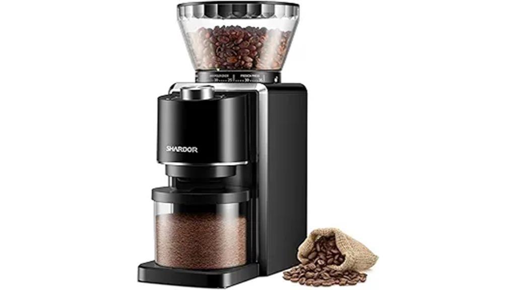 adjustable burr coffee grinder