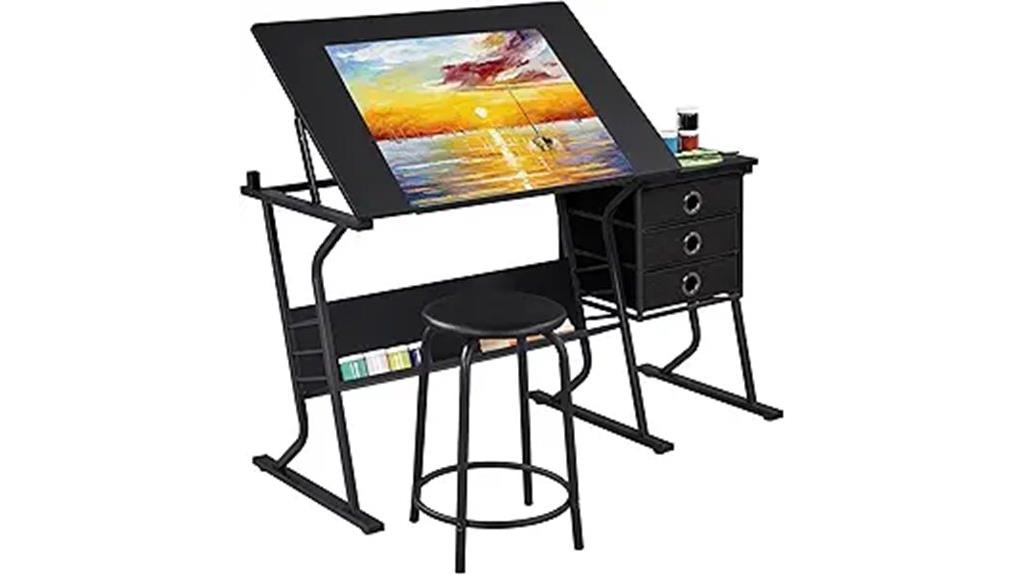 adjustable drafting table set