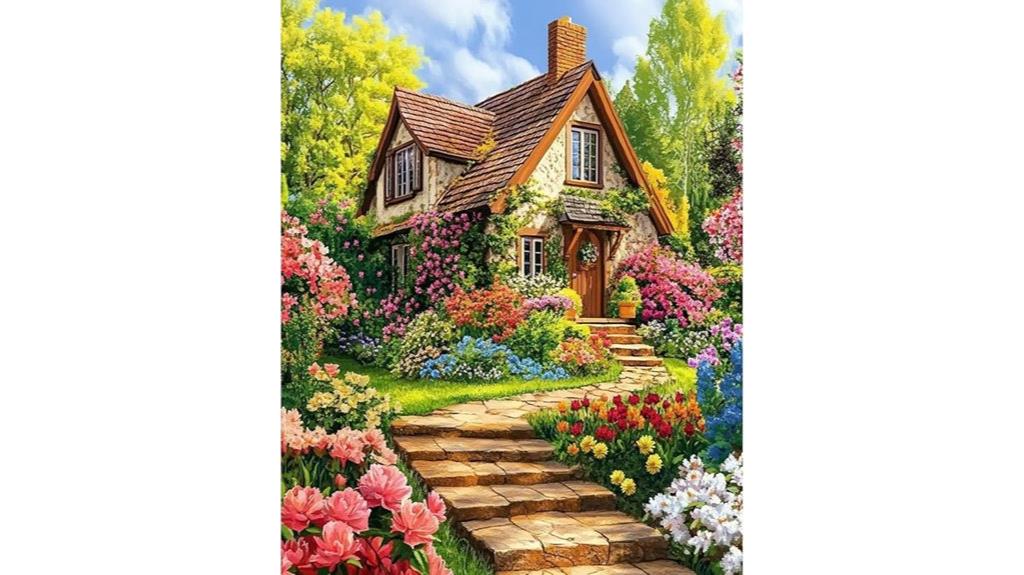adult garden canvas painting