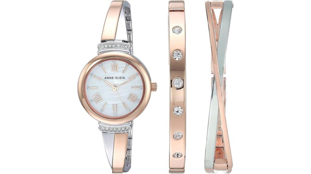 anne klein crystal bangle set