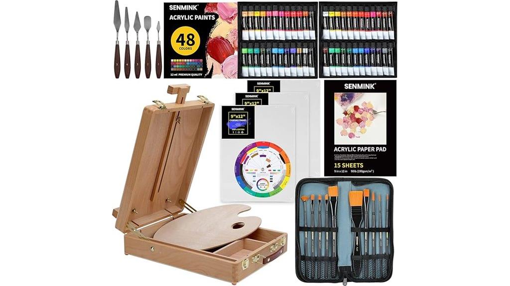 art supplies wooden storage