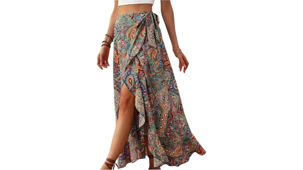 asymmetrical wrap skirt