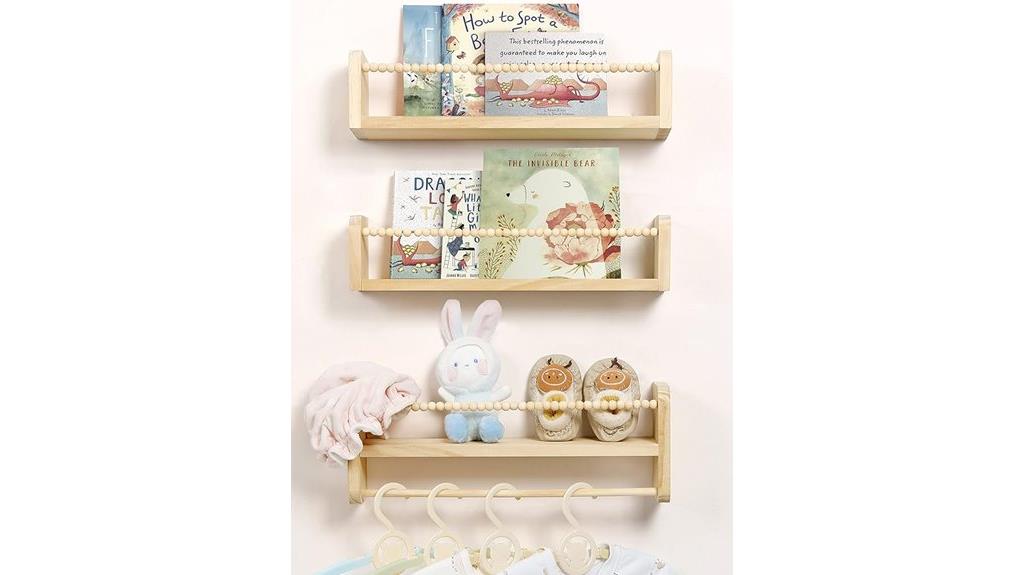 baby room wall shelves