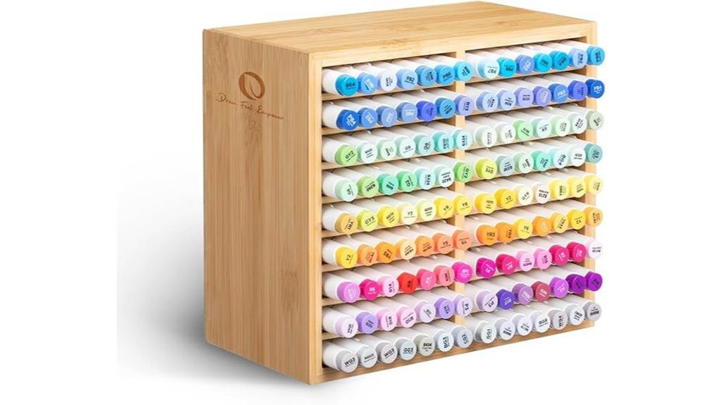 bamboo marker storage organizer