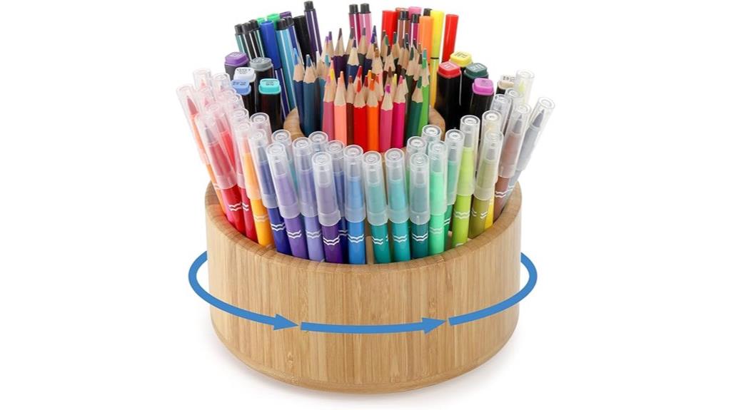 bamboo pen organizer