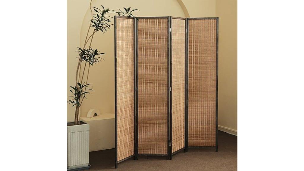 bamboo room divider panel