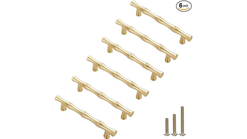 bamboo shape zinc knob