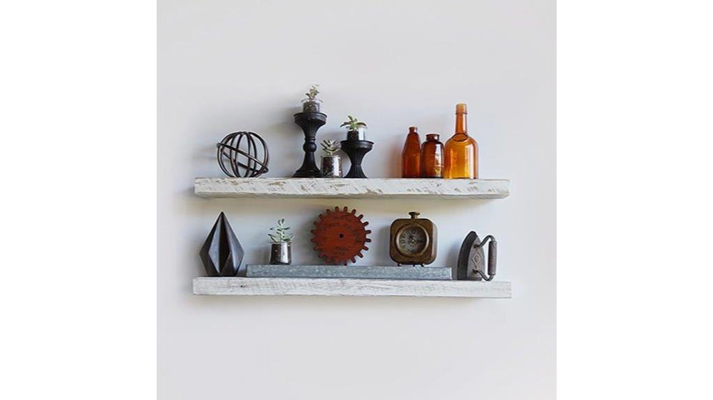 barnwood floating shelves set