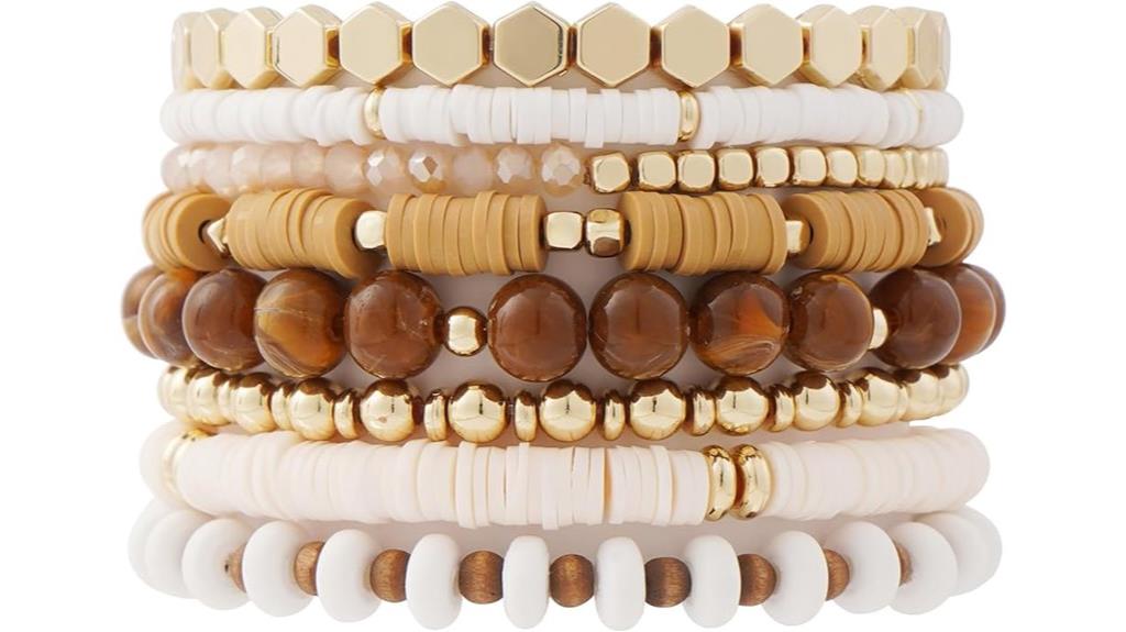 beaded clay bracelet