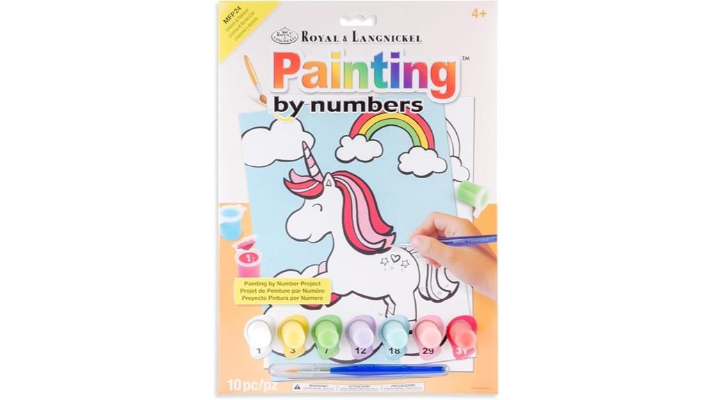 beginner unicorn rainbow painting