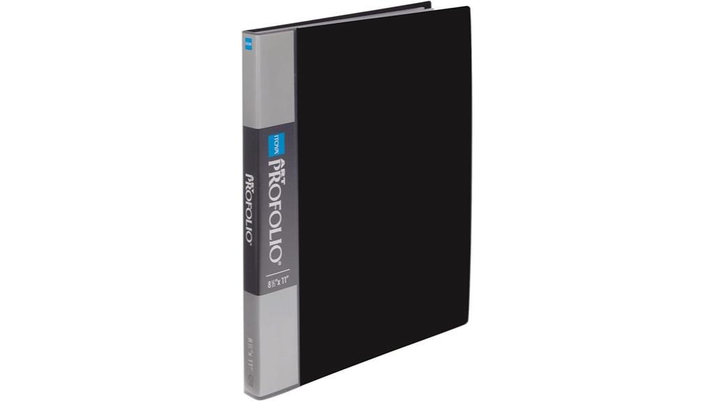 black 8 5x11 art portfolio