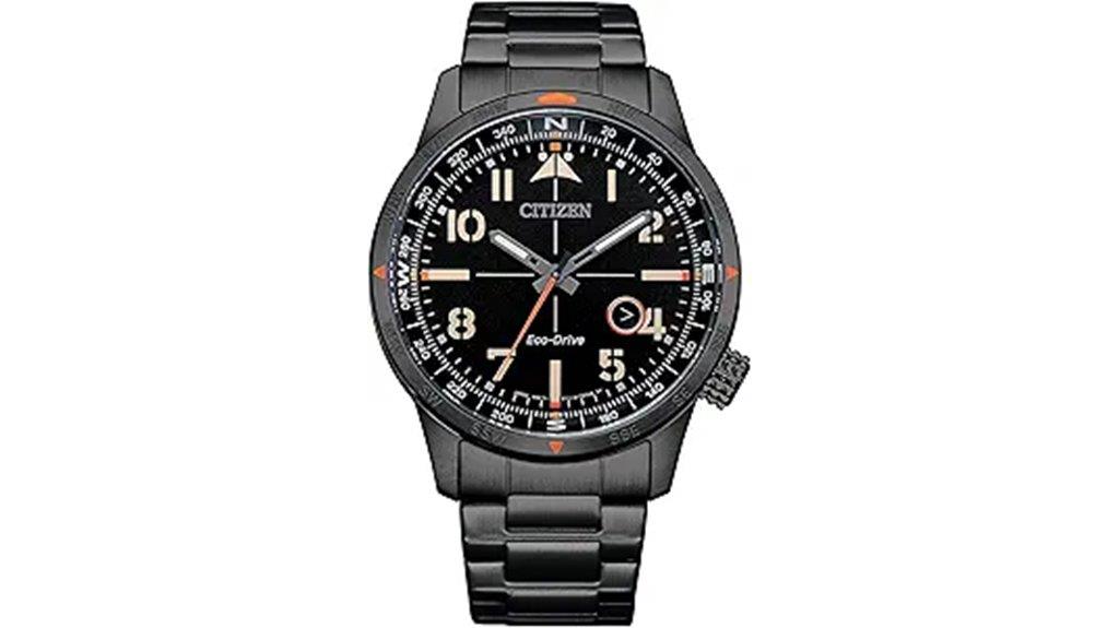 black ip stainless steel watch