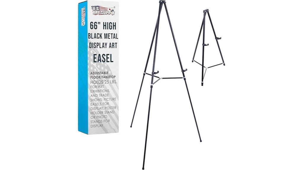 black metal art easel