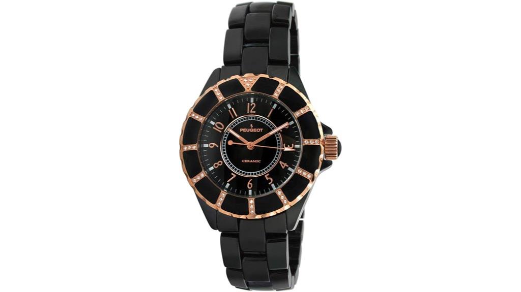 black rose gold watch