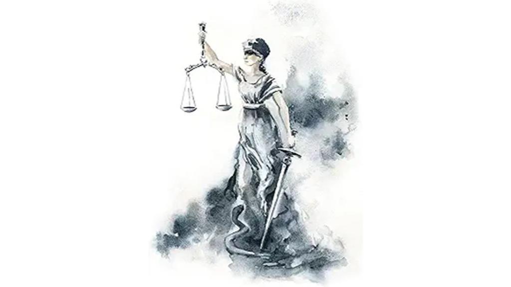 blue lady justice art