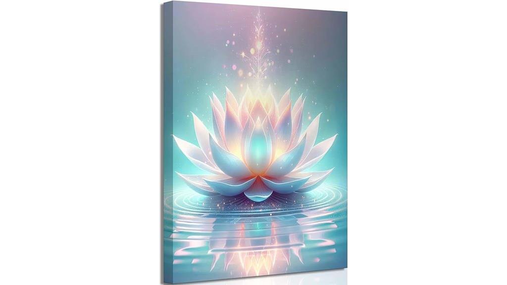 blue lotus water art