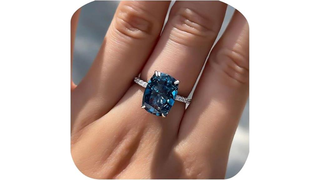 blue topaz engagement ring