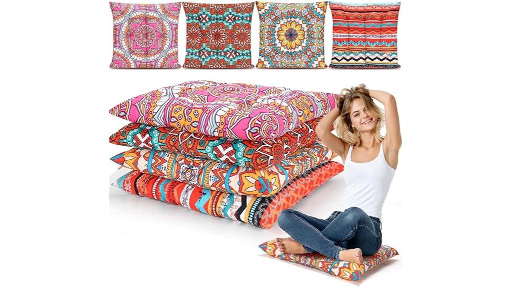 bohemian square floor pillows