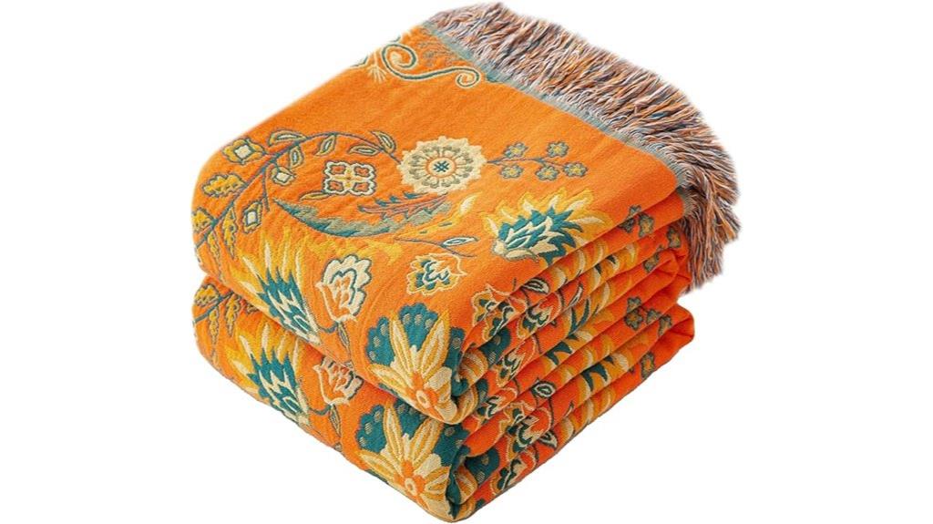 boho cotton twin blanket