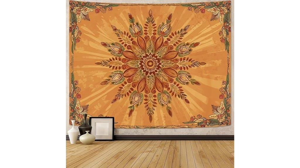 boho floral mandala tapestry