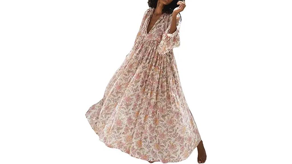boho floral maternity dress