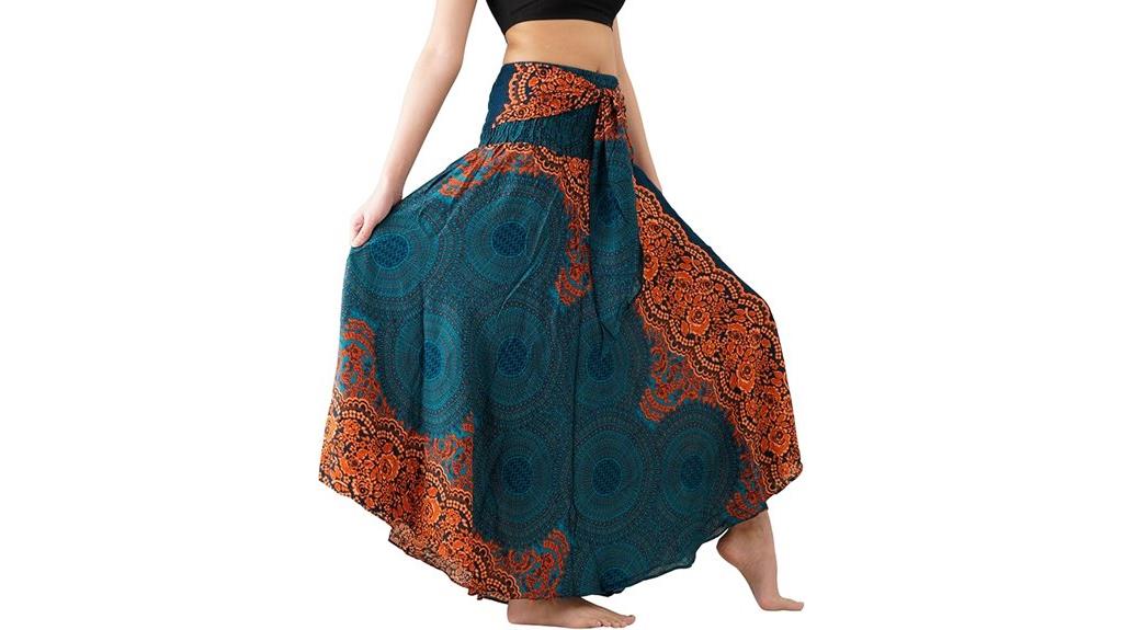 boho floral maxi skirt