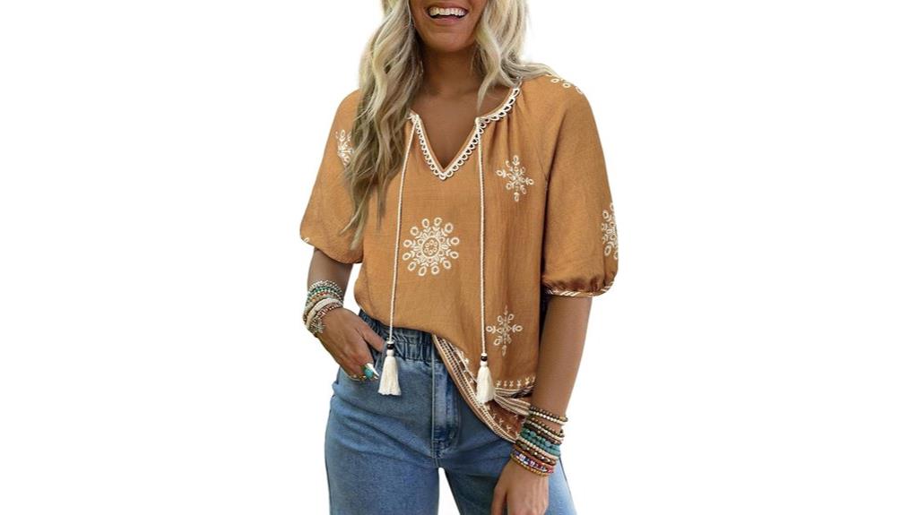 boho floral tie tops